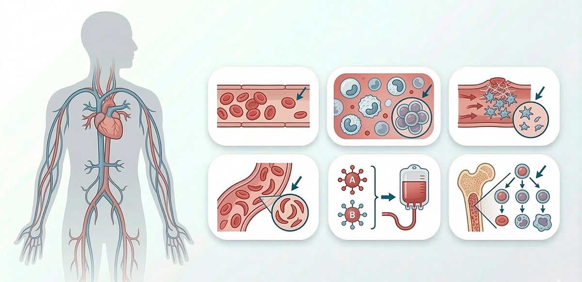 Análisis de laboratorio para diagnóstico hematológico